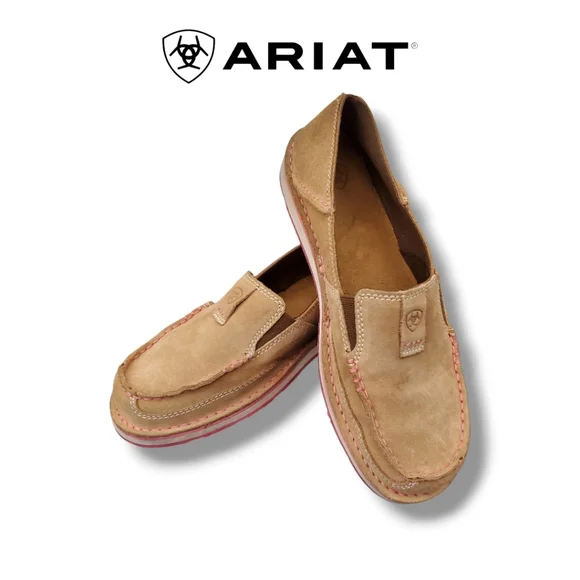 Ariat Cruiser Dirty Taupe Suede Leather Loafers Slip-On Shoes Women's 8 - Picture 7 of 13